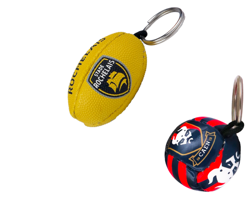 Porte clés publicitaires Foot et Rugby - Porte-clé personalisé